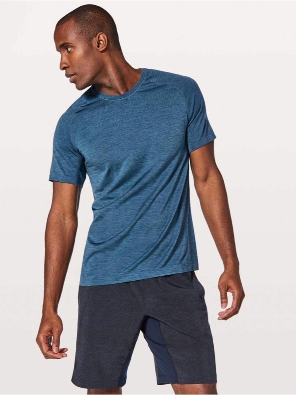 Lululemon Metal Vent Tech Short Sleeve Top Performance Training Blue Size Small